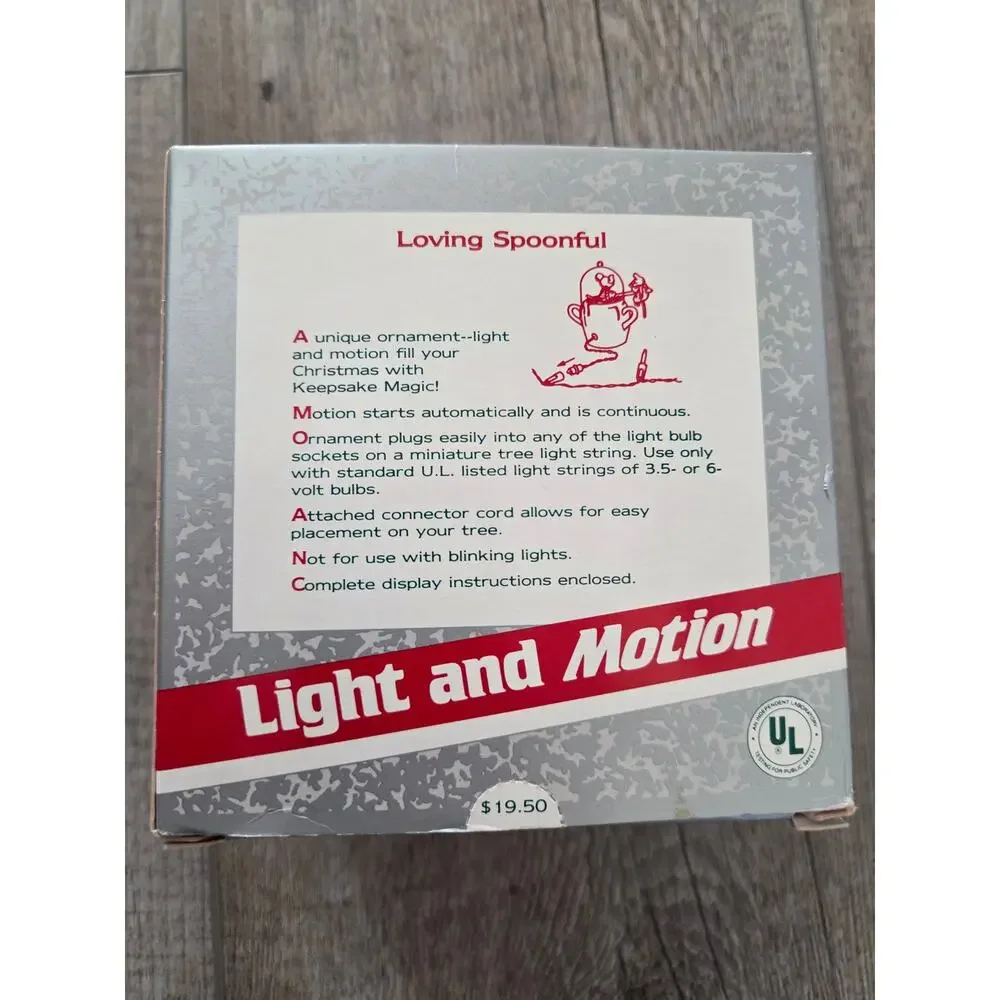 Hallmark Magic Light & Motion Ornaments Lot -Christmas Morning & Loving Spoonful